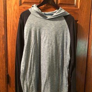 MENS XL BANANA REPUBLIC COTTON T-SHIRT HOODIE